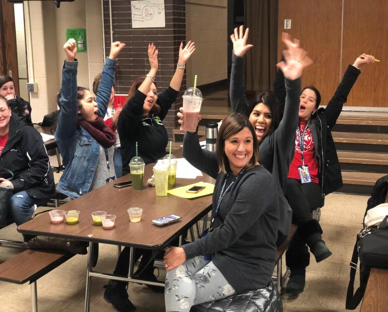 Smoothie Day Winners! #1D1T1M #SNA #ILSNA #schoolbreakfast #feedingbodiesfuelingminds #healthystudents #schoolfood #farm_to_school #SchoolNutrition #snaconference #foodservice #schoollunch #kidsnutrition #SchoolNutritionAssociation #NSLP