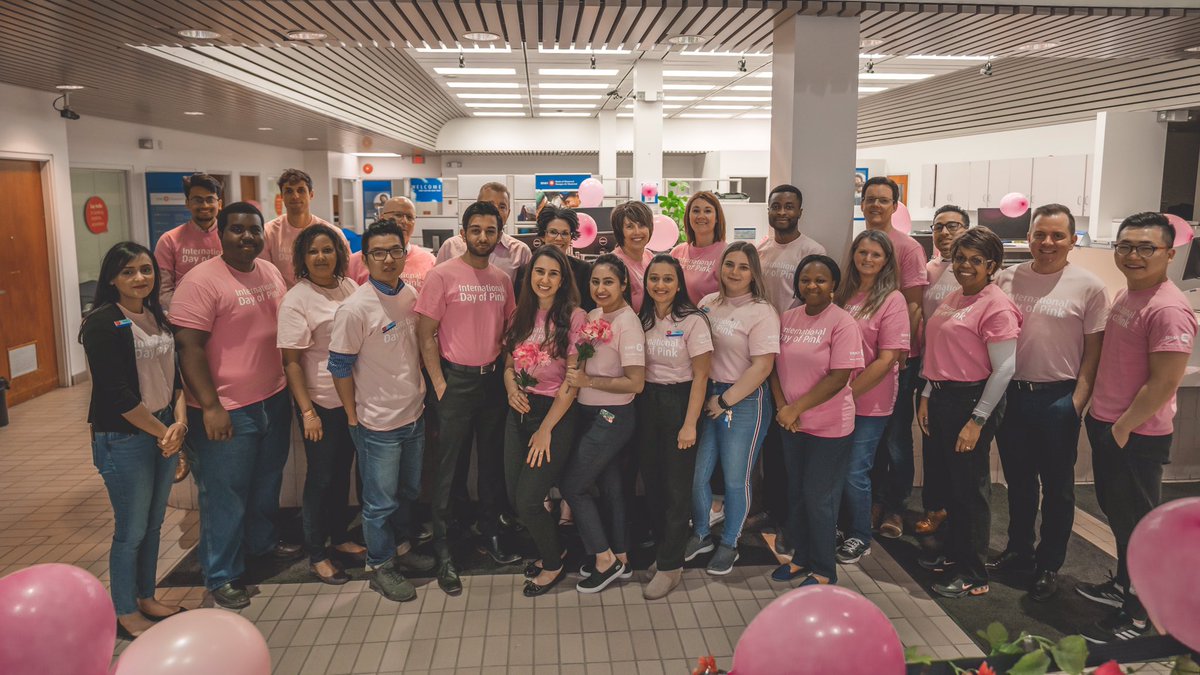 Happy International Day of Pink from the <a href="/BMO/">BMO</a> Brandon Main Office team in Brandon, Manitoba. #DayofPink #ProudToWorkAtBMO #BMO