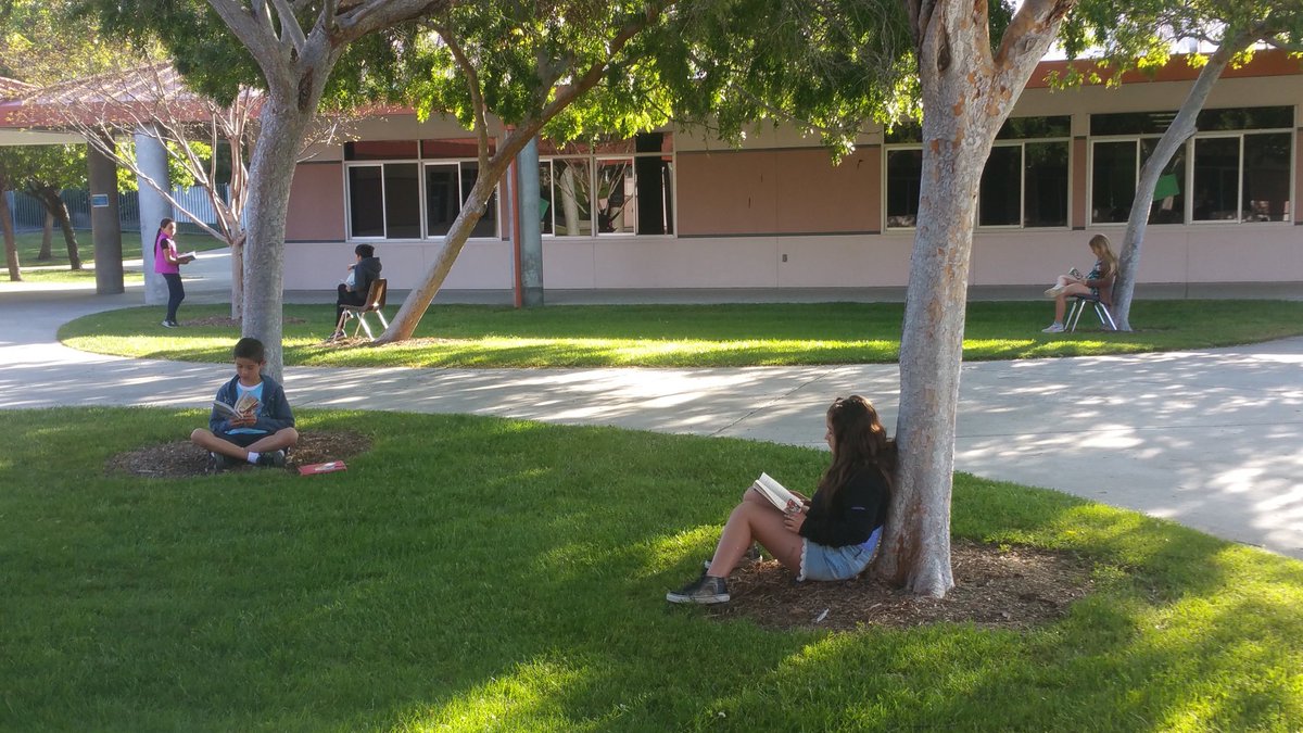Reading outside today <a href="/ChulaHills/">Chula Vista Hills</a>. #cvhills #optoutside