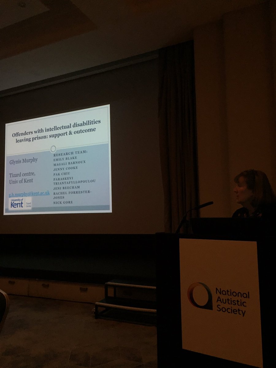 TizardCentre's tweet photo. Prof Glyn Murphy talking about what happens to offenders with ID when they leave prison at NAS Offenders with ID conference #LDOffenders #OFFSCAID @MagaliBarnoux @jkbeecham1 https://t.co/pgQsyIRjxa