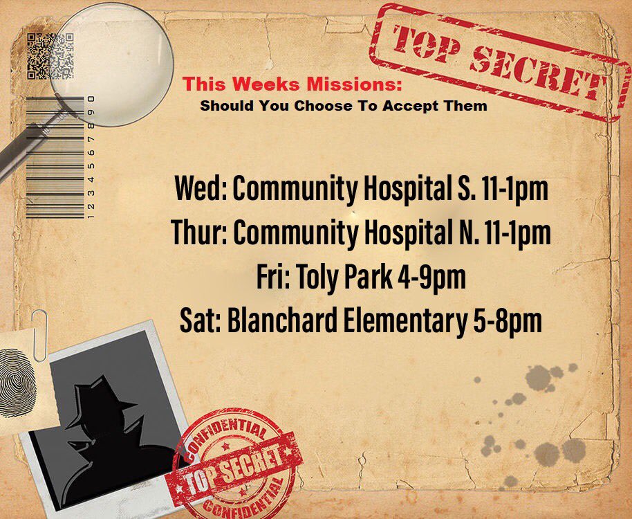 This week’s Mission Line Up! <a href="/TolyFTP/">TOLY Park</a>