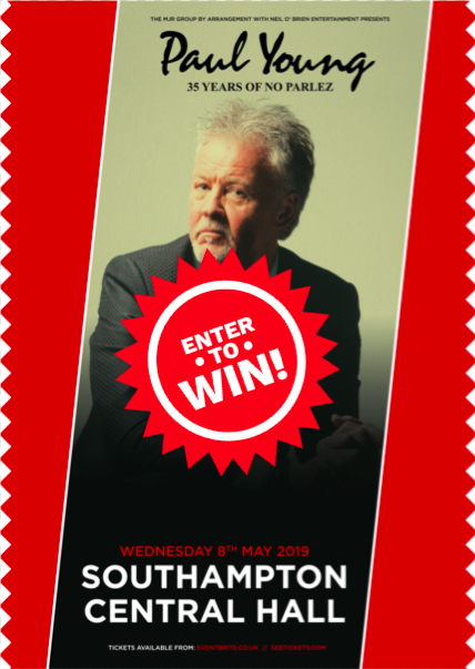 Do you and a friend want to watch PAUL YOUNG perform at Central Hall on 8th May? 
All you need to do is tag the friend you want to take with and share this post on your timeline.
Winners will be announced on Monday 6th May.
#theatre #shows #southampton #tickets #win #competition