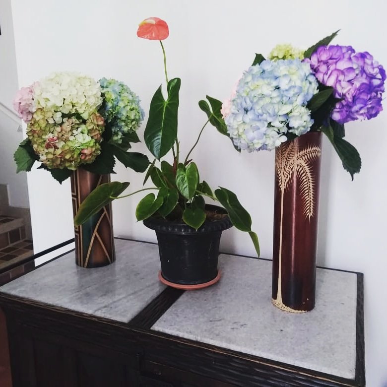 Gorgeous arrangements with a selection of our hydrangeas. Freshly delivered to your door. FREE SHIPPING.  #weddinginspiration #wedding #flowers #weddingstyle #love #hydrangeas #catering #flowersbygallonei #green #kiwi #white #purple Flowers By Gallon E&amp;I #gallonei #hydrangea