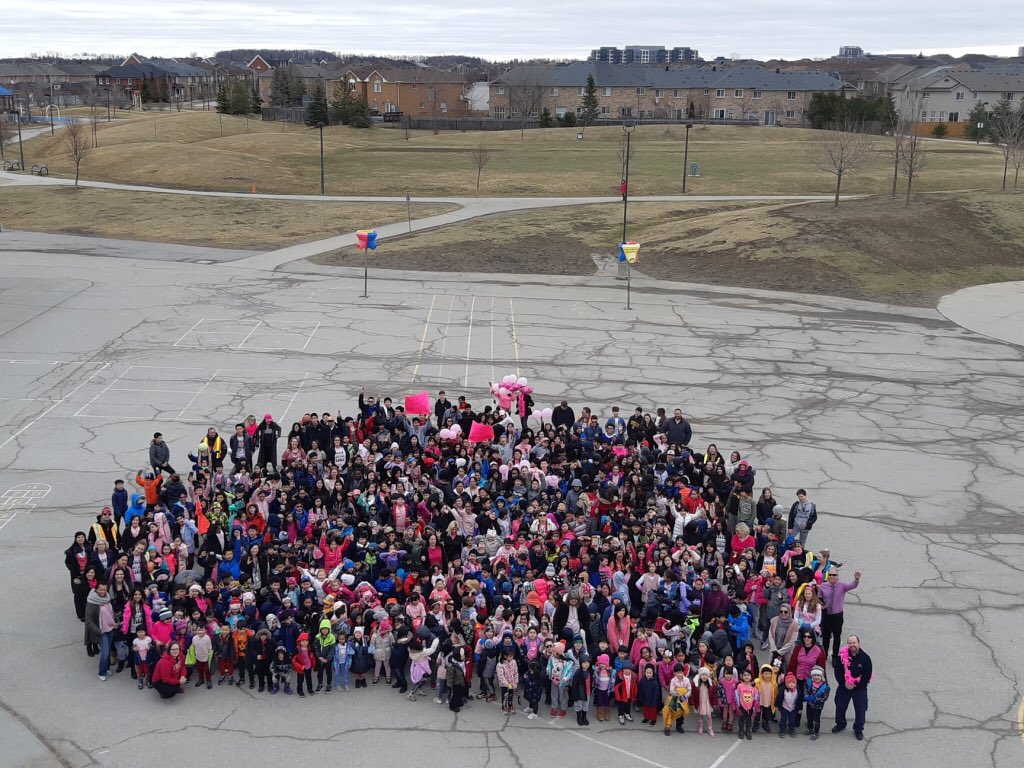 Together we stand for what is right!! <a href="/redmapleps1/">Red Maple P.S.</a> <a href="/dayofpink/">Day of Pink official</a> #YRDSB #InternationalDayofPink