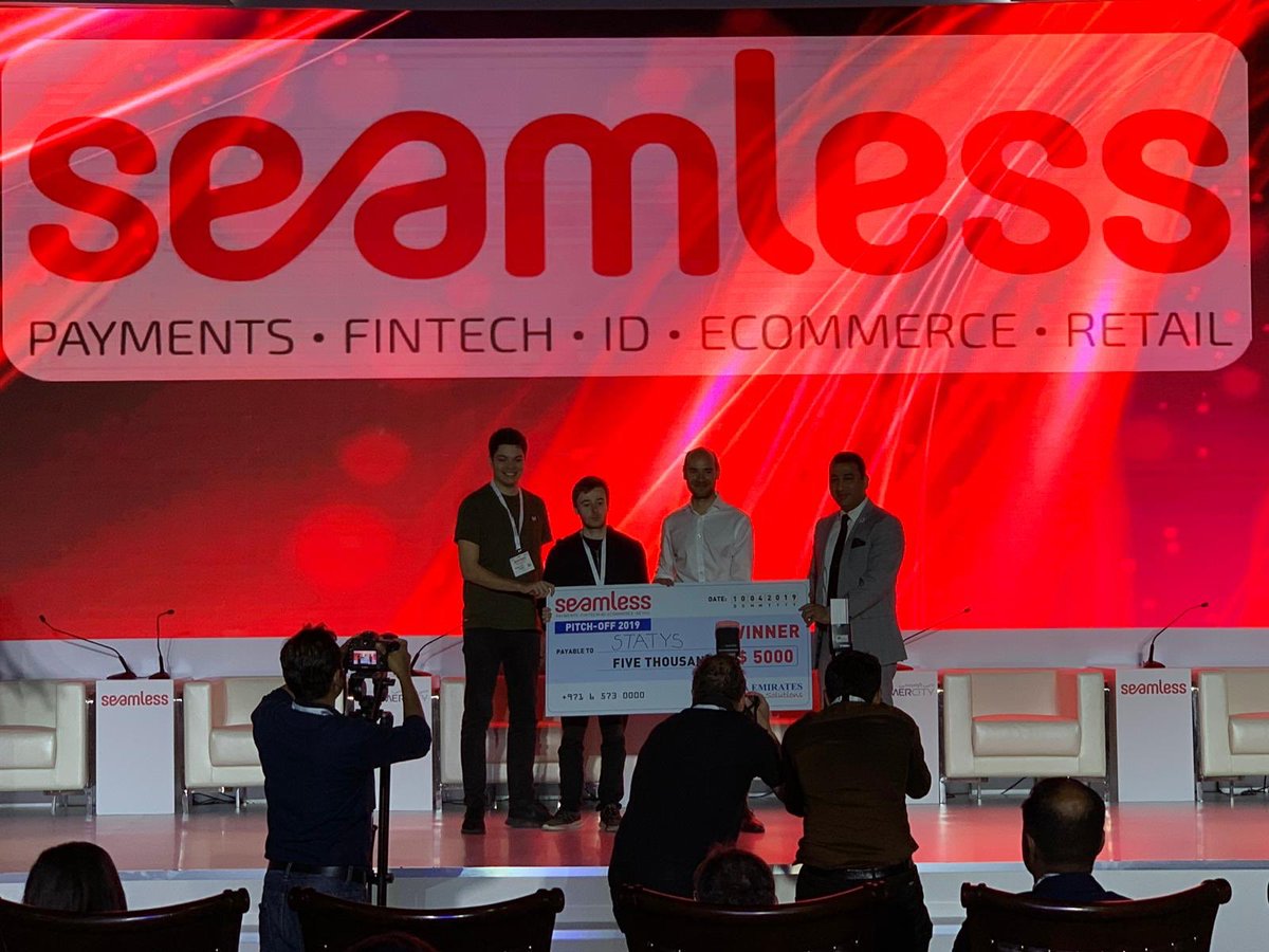 Statys is proud to win the @seamlessDXB FinTech pitch-off 2019! Thanks to sponsors <a href="/OmaEmirates/">OMA Emirates</a>