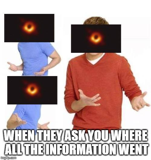 JohnBarentine's tweet photo. Let the black hole memes begin! https://t.co/orSTECfyRp