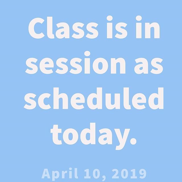 GC_CampusLife's tweet photo. FYI classes are in session as scheduled today. https://t.co/UV1ugJBRl3 https://t.co/o5Hqj1JtRk