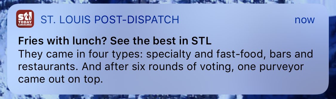 SkaeJ's tweet photo. .@stltoday is this really breaking news? Is this worthy of a notification? #BeBetter https://t.co/6vIwst4wjN