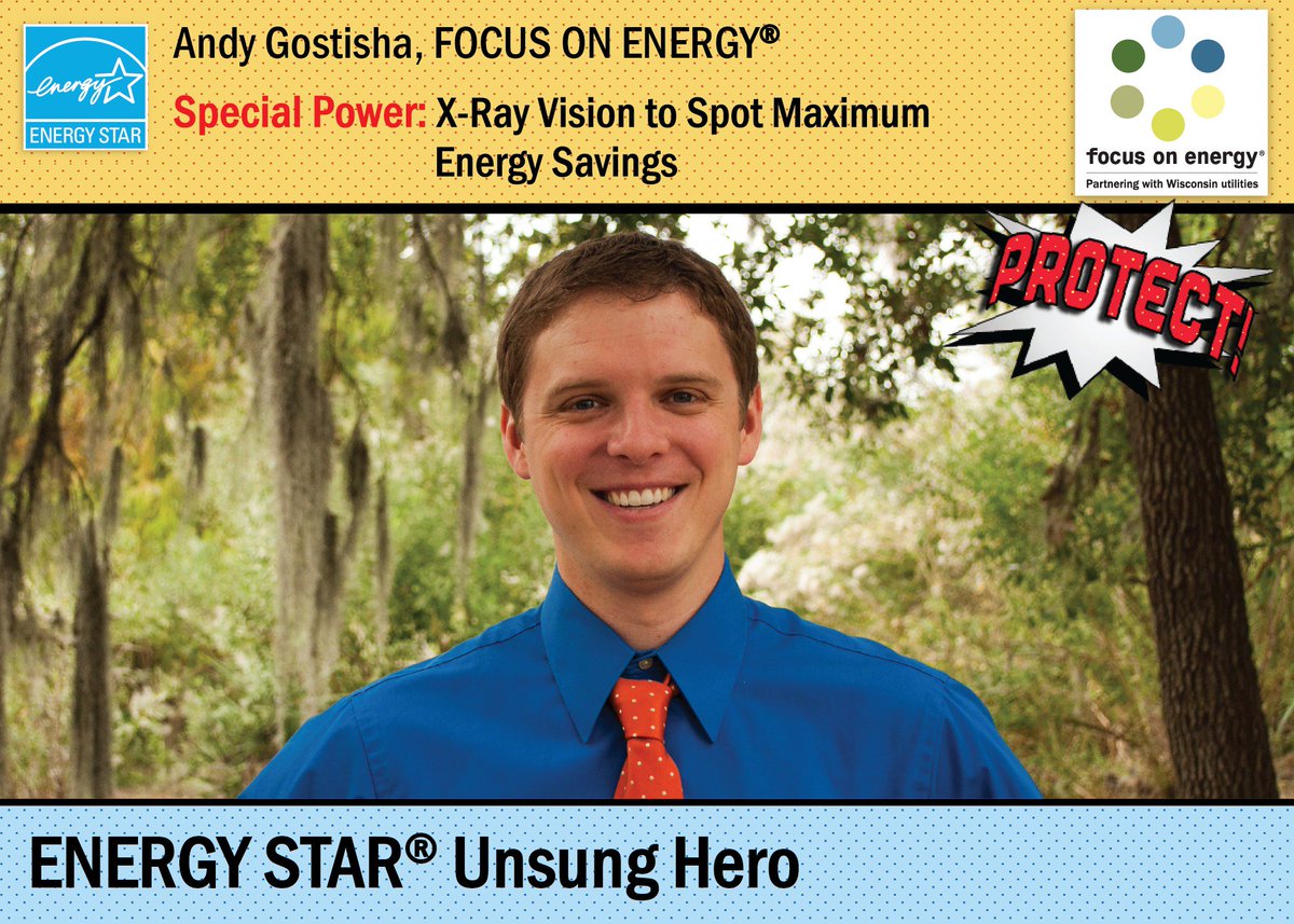focusonenergy's tweet photo. Weβre celebrating more @ENERGYSTAR Unsung Heroes from Focus on Energy!
Meet Andy Gostisha, the Program Manager for the Home Performance with ENERGY STAR program, who finds new ways to save energy. Thanks for all your great work, Andy!
#ENERGYSTARawards #ESPOY #ESUnsungHeroes https://t.co/YI9xtDFZOa