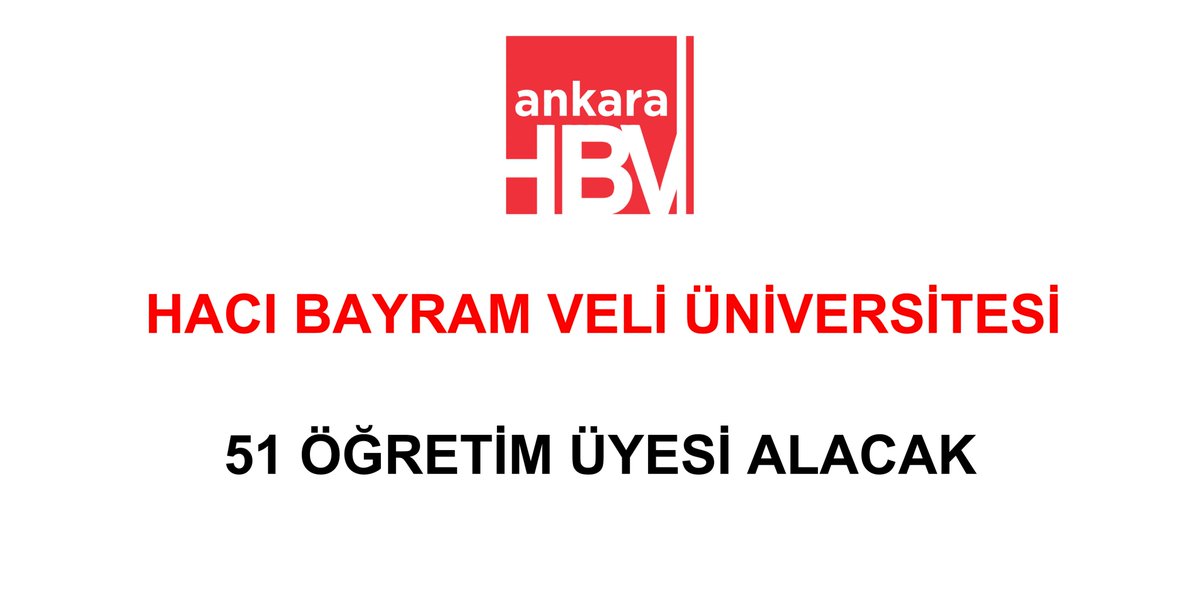Hacı Bayram Veli Üniversitesi 51 Öğretim Üyesi Alacak
Ayrıntılı Bilgi İçin;
Tıklayınız. bymemur.com/haci-bayram-ve… <a href="/ahbvu/">ahbvu</a>  <a href="/gazeteiletisim/">İlet@işim</a>  @AhbvArkeoloji <a href="/TurizmFakultesi/">Turizm Fakültesi</a>