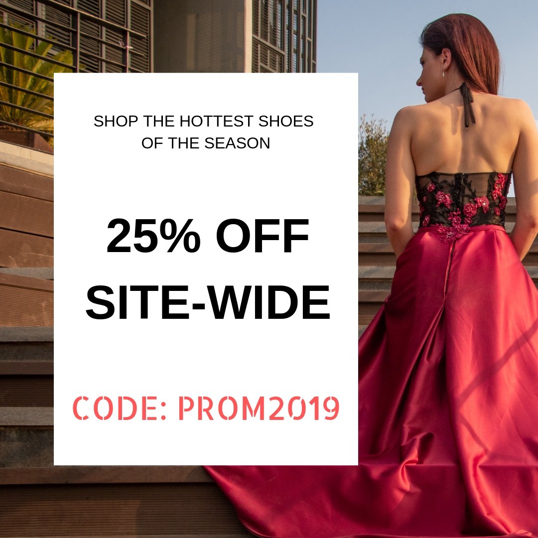 😍  PROM SEASON IS HERE!
Shop &amp; save this month with 
Promo Code: PROM2019
💘 25% Off All DBC Shoes