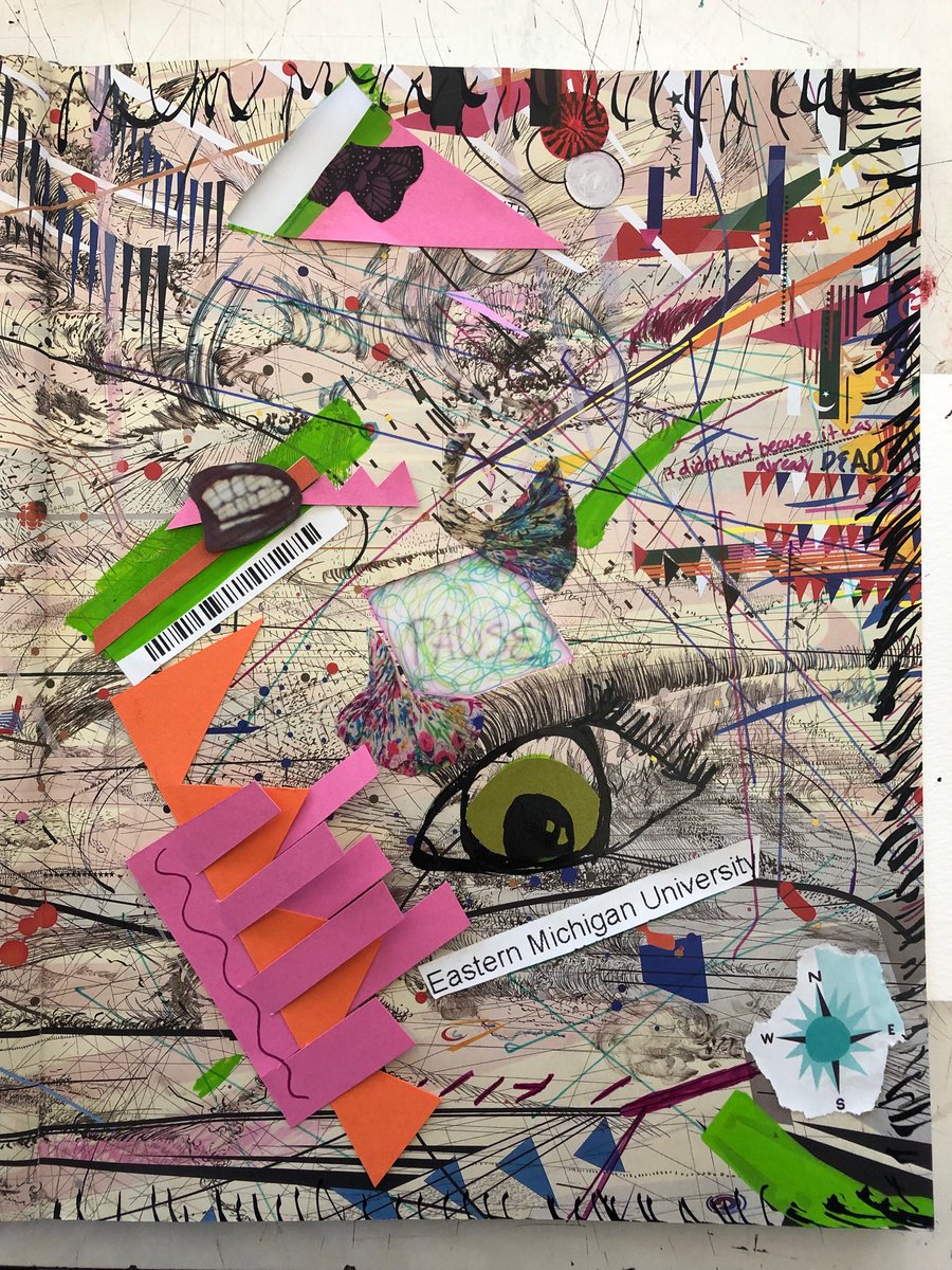 Shannart2's tweet photo. @visual_word 
Altering Julie Mehretu’s book. https://t.co/62SPOr1lkF