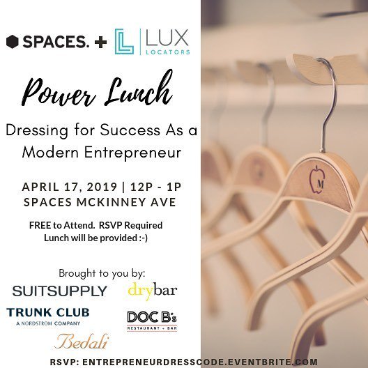 theprototypelif's tweet photo. Join us at #SpacesMcKinneyAve next Wednesday for a discussion on Spring Trends and how to put your best foot forward as a #ModernEntrepreneur 🕶👠👗👟👖💅🏽💃🏽 #linkinbio for FREE tickets!  RSVP required, lunch will be provided 😊
.-
.-
#spacesworks #moml… https://t.co/CwDO8r8wYn https://t.co/m0aiKkpJDs