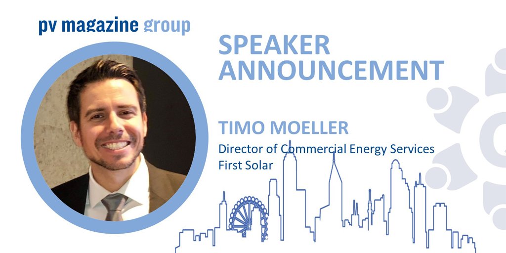 FirstSolar's tweet photo. First Solar's Timo Moeller, Director of Commercial Energy Services, is looking forward to participating in the Quality Roundtable @ Solar Power Southeast. Come learn about the unique challenges of deploying solar in the South. #FirstSolarEnergyServices
https://t.co/A4ovf6WbFS https://t.co/295cgSvxkN