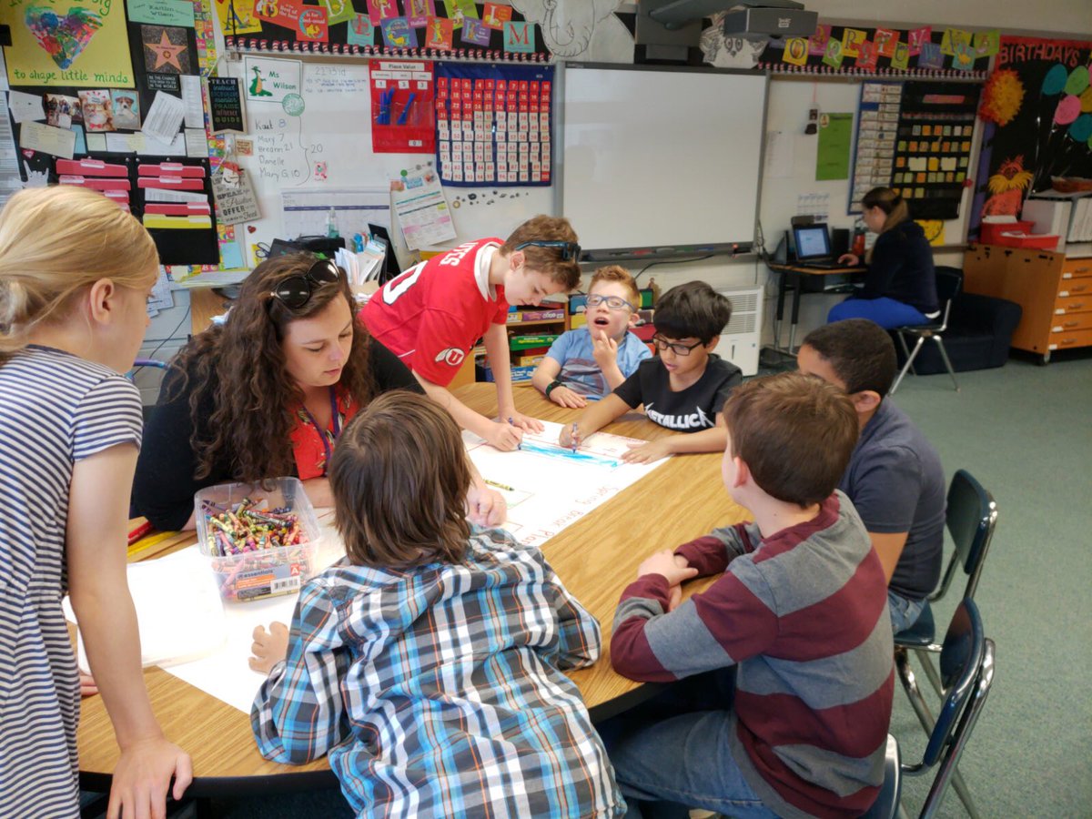 MissWilsonFCPS's tweet photo. Creating bar graphs and analyzing our data by answering most, least, and equal questions! #adaptedmath #handsonlearning @FairfaxVillaES https://t.co/XENyZY2vO5