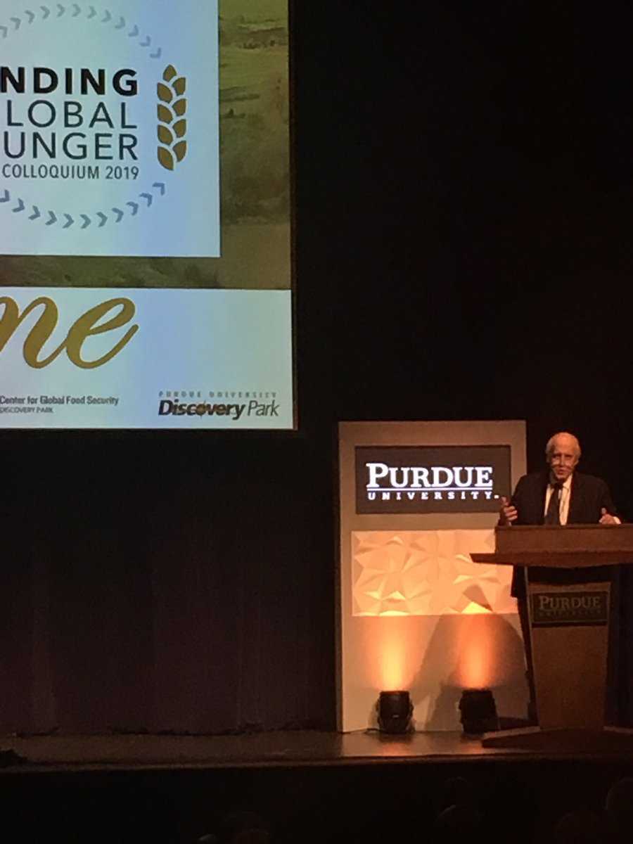 Always happy to hear <a href="/GlobalAgDev/">Global Food and Ag</a> fellow <a href="/DanRGlickman/">Dan Glickman</a> speak. Politics matter for food security. Populism causes a desire to own innovation rather than collaborate, which will be bad for global progress <a href="/PurdueCGFS/">Purdue CGFS</a>