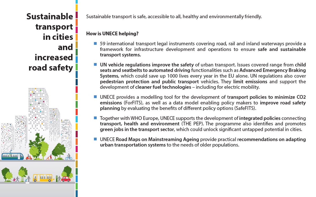 UNECE's tweet photo. How is @UNECE helping make transport safe, sustainable, accessible and environmentally friendly in cities? 👇
#68Commission #DayofCities https://t.co/4XJ1KiCX1w