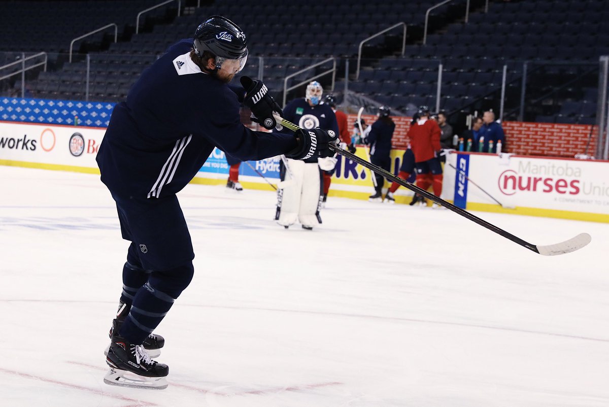 NHLJets's tweet photo. Boys are BUZZIN’!

#WPGWhiteout | #GoJetsGo | #WPGvsSTL https://t.co/nx8SIQgc3g