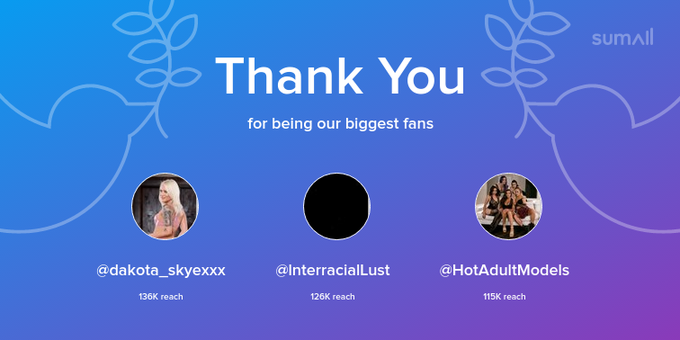 Our biggest fans this week: @dakota_skyexxx, @lnterracialLust, @HotAdultModels. Thank you! via https://t<a class="tags" href="/tag/dakota_skyexxx">@dakota_skyexxx</a><a class="tags" target="_blank" title="On Twitter" href="/?out=eyJ0eXAiOiJKV1QiLCJhbGciOiJIUzUxMiJ9.eyJpYXQiOjE3MjQ0MzkzNDQsImlzcyI6InR3cG9ybnN0YXJzLmNvbSIsIm5iZiI6MTcyNDQzOTM0NCwiZXhwIjoxNzU1OTc1MzQ0LCJyZWRpcmVjdF91cmwiOiJodHRwczovL3R3aXR0ZXIuY29tL2xudGVycmFjaWFsTHVzdCJ9.0QU8KGE8-x-9ABaDnRrWc7MElD_w-CP-20jNo-MpFIrY7JwKsRiMx0PtTG2QjCFMYovK1IfT6BKVygVefp1nsw">@lnterracialLust</a>