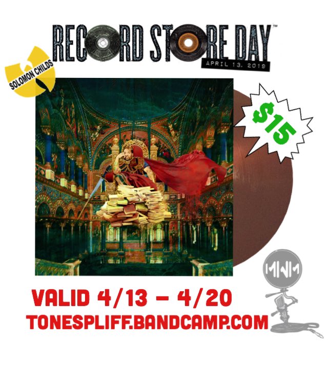 ALMIGHTY_CHILDS's tweet photo. We’re turning #RecordStoreDay into #RecordStoreWeek !
Pick up my newest album The Prophet and the King on limited Gold Vinyl for $15 between 4/13 - 4/20 . That’s $10 off the normal price!
#rds19 #recordstoreday2019 #solomonchilds #tonespliff #wutang #wuwednesday https://t.co/5hxLDILwoQ