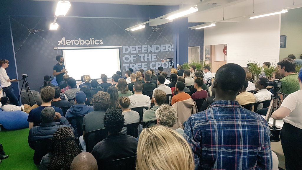 StuartReid1929's tweet photo. First computer vision meet up kicked off @Aerobotics_SA with @MalaheMichael talking about research communities and problems in this space. A fitting start to what will hopefully become a close-knit group of likeminded problem solvers in Cape Town :-D https://t.co/1gjW7Sd3CB