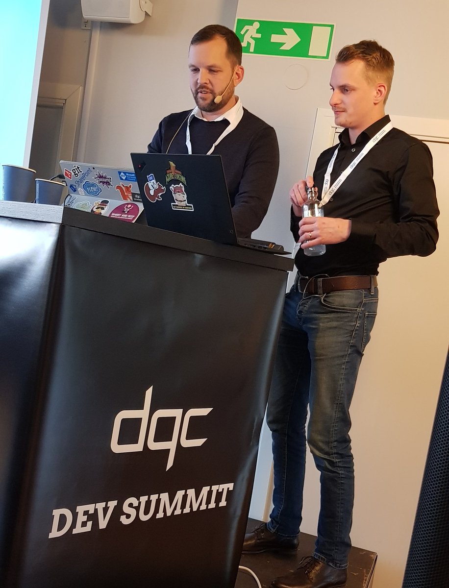 dqconsulting's tweet photo. Second session with @SharePointDavid  and @brannmar about Azure SignalR. #thisisdqc #dqcdevsummit https://t.co/aKUJD4yYhU