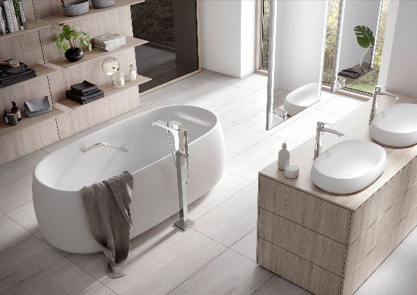 TOTO wows at ISH with new Floating Bathtubs (and washbasins) that promise all-round relaxation and regeneration bit.ly/2IbSXD3 #baths #homespa