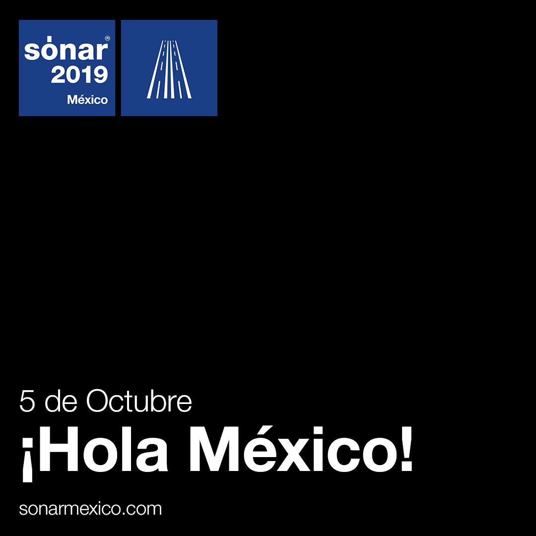 sonarmexico's tweet photo. Llega a México el mejor dancefloor del mundo. Octubre 5, 2019. #SónarMéxico 

👉 Consigue tus boletos próximamente en: https://t.co/ZlTGWJBuB0 https://t.co/dbIrn86NId