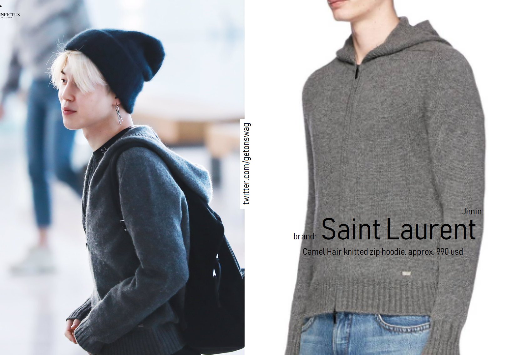 Jimin】DENIM ZIP-UP HOODIE Mサイズ（☆トレカつき☆ BTS JIMIN