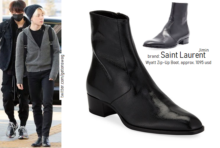 saint laurent wyatt zip boots