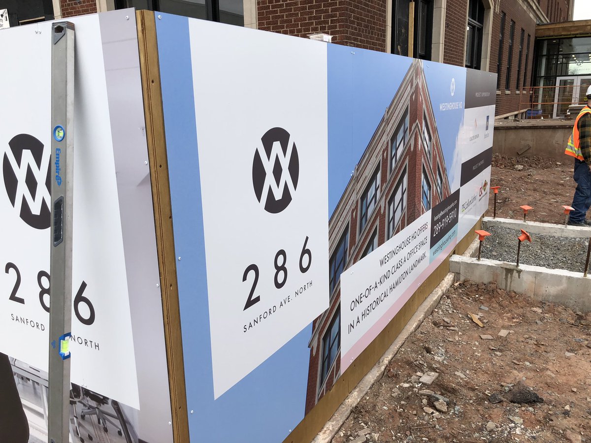 tulaccowie's tweet photo. I love getting large format design up! New hoarding @WestinghouseHQ is up! Props to @reprodux for the printing! https://t.co/27RHCF12HY