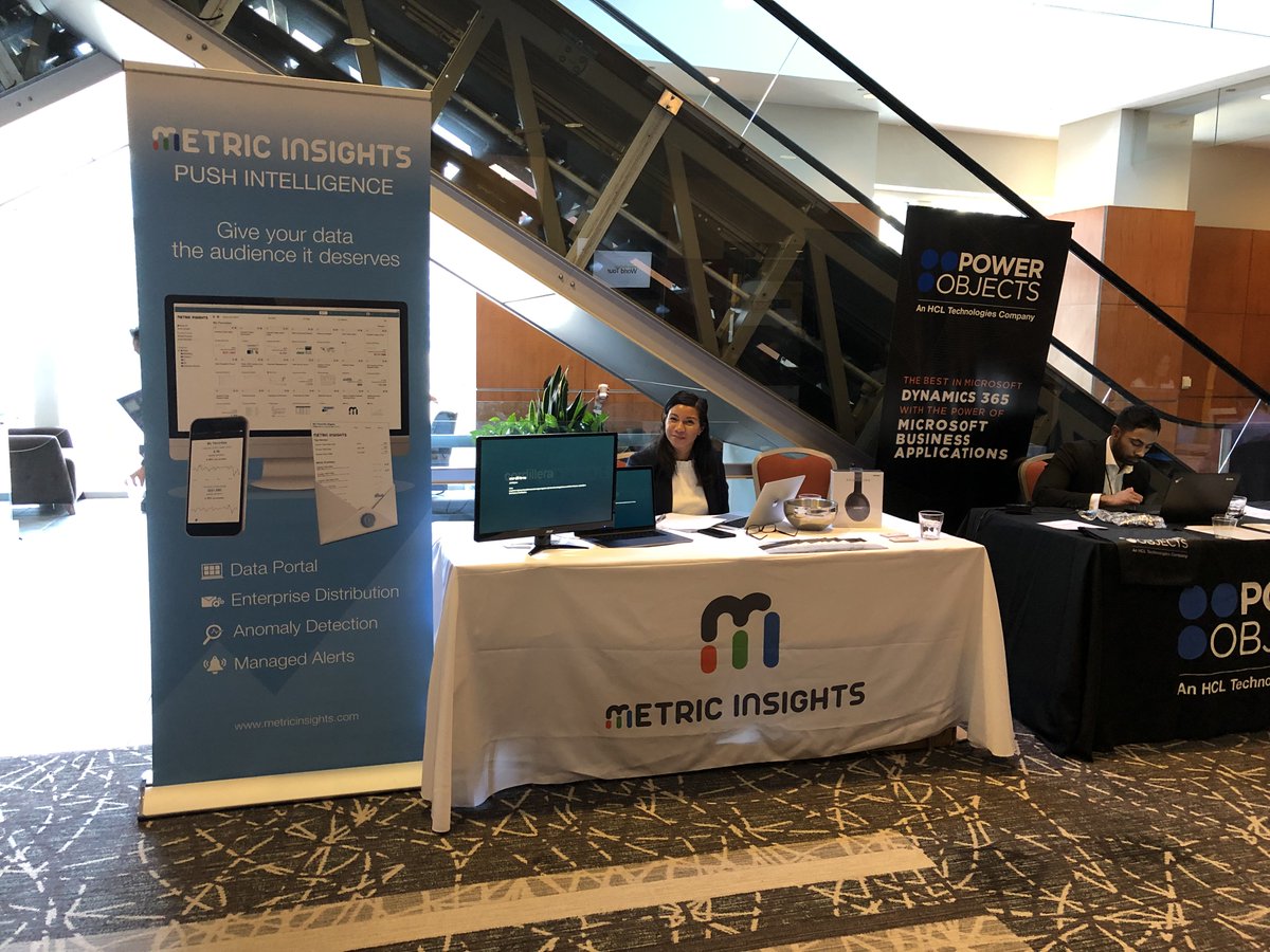 MetricInsights's tweet photo. Day✌️at #PowerPlatformWT in Chicago! We will be doing a drawing at 3:30 for Bose headphones! Stop by the booth to enter the drawing and learn about how #PushIntelligence gives your #data the audience it deserves! https://t.co/TFO6a9kJWP