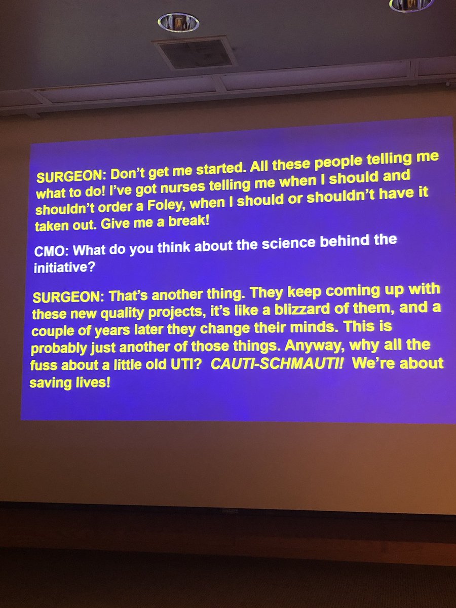 vineet_chopra's tweet photo. The inimitable @sanjaysaint speaking to our #DHM @umichmedicine on preventing #CAUTI in the #hospital.
The active resister phenotype is real. But I know our surgeons @umichmedicine donβt behave this way. Right @jdimick1 @AmirGhaferi @HPB_Txp_Surg and @MichaelEnglesbe?? https://t.co/0wBUm01tq6
