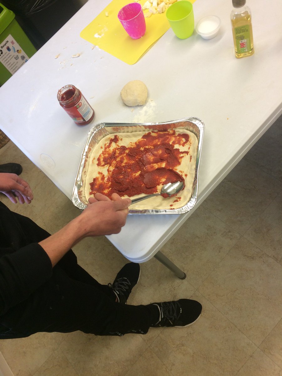 Young refugees supported by our #survivingtothriving project in #Peterborough have had a great couple of weeks building key life skills. At a cooking course they learned to make their own pizzas.