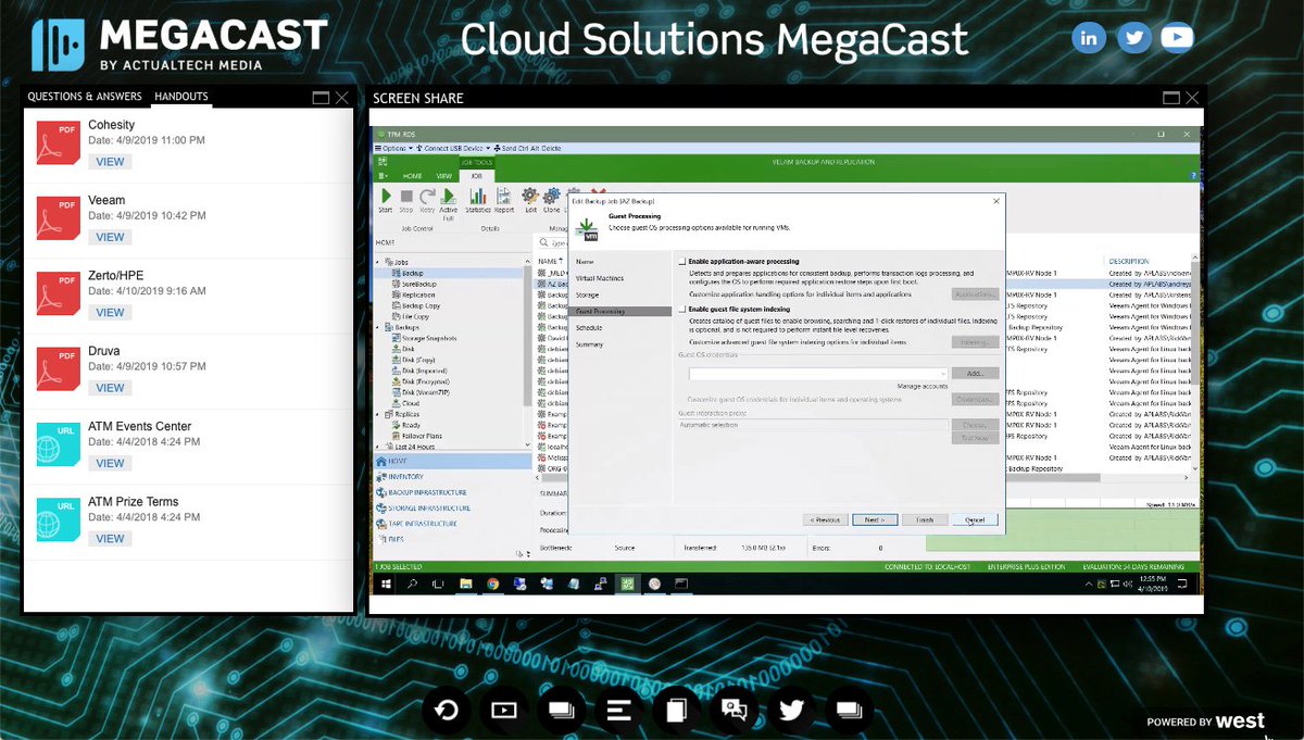 davidmdavis's tweet photo. Great presentation and live demo from @BackupDave of @veeam covering the new features of Veeam 9.5 ! #CloudMegaCast https://t.co/IsMWybEU2p