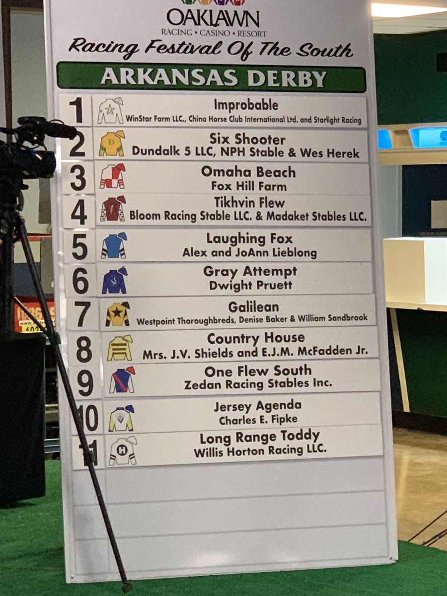 DCHI23's tweet image. There it is the G1 Arkansas Derby. @westpointtbred #Galilean