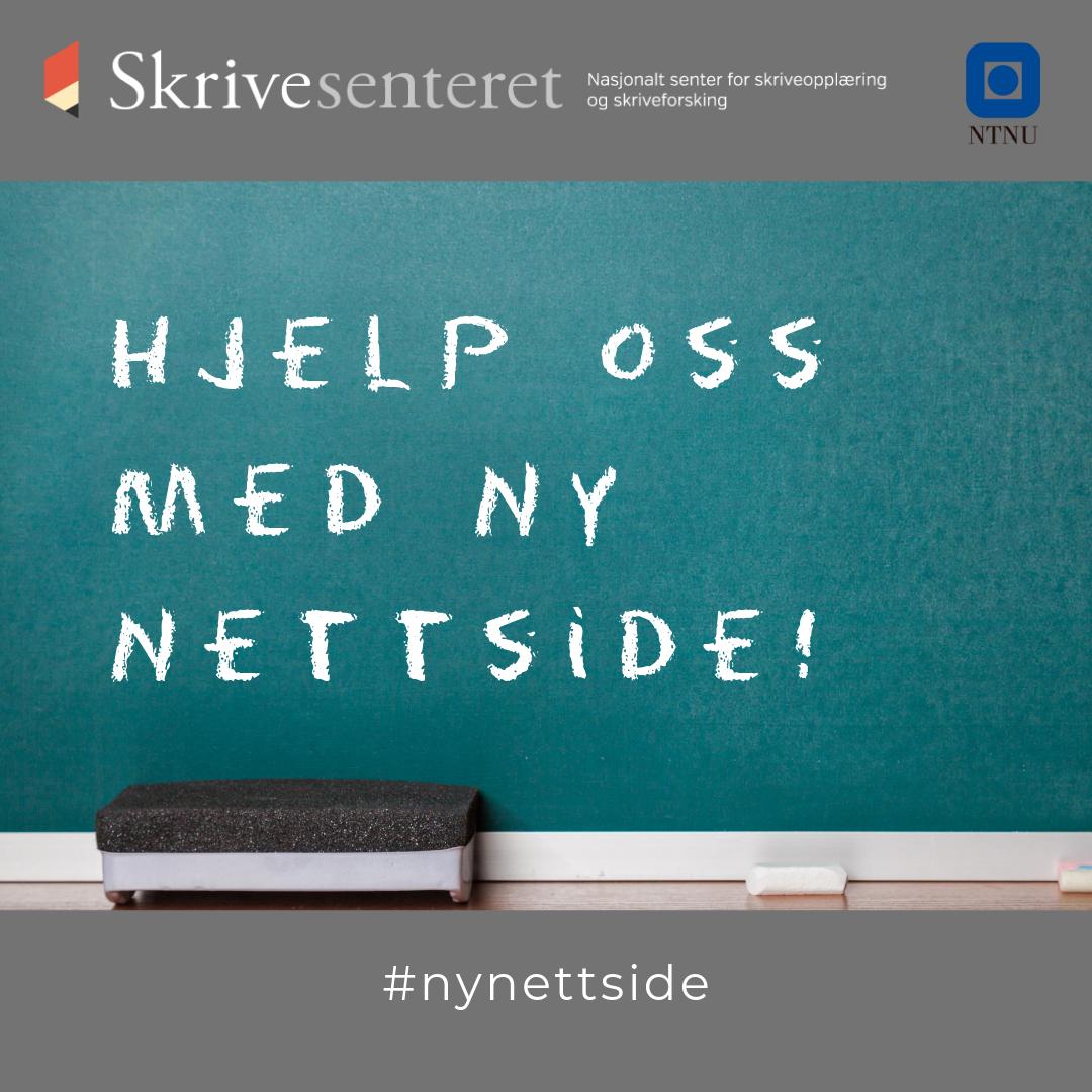 Kjære Twitter-venner! Skrivesenteret er i gang med å planlegge nye nettsider. Hvis du kan sette av ett minutt til å svare på dette spørreskjemaet så håper vi å lage et nytt nettsted som i enda større grad tilpasses våre brukeres forventninger og ønsker: ntnu.no/machform/view.… …