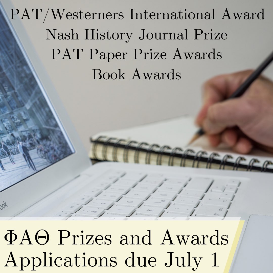 PAT_History's tweet photo. We want to encourage every #PhiAlphaTheta member on #NationalEncourageAYoungWriterDay to submit their paper or book for our awards and prizes! #HistoryHonorSociety https://t.co/df3XAl6uG6