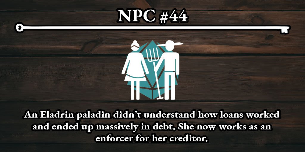 QuestChests's tweet photo. Say what you will about the dangers of the Feywild, you don’t have to worry about things like interest rates over there! 

What’s Next: How did the Eladrin end up in debt? Who are they indebted to? Are they upset about this arrangement, or have they accepted it?

#DnD #DnD5E https://t.co/DBOW6DbkHz
