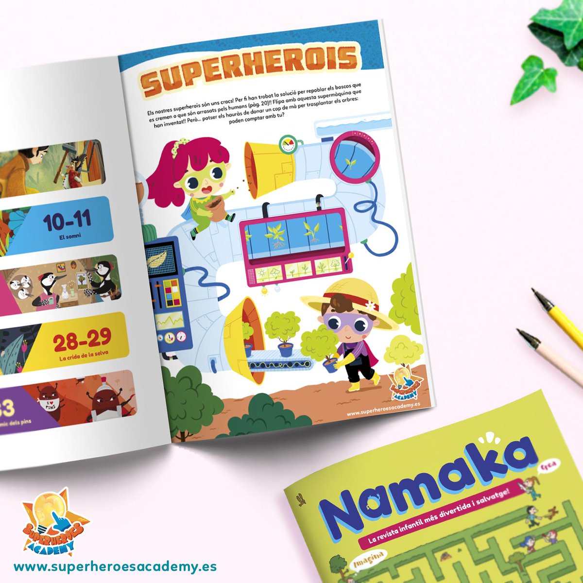 AppSuperheroes's tweet photo. ¡Notición! Ya está aquí la 12ª edición de @RevistaNamaka donde volvemos a salir nosotros! 📸 Si os gusta la naturaleza, ¡esta es vuestra revista! 🍃🌳
#SuperheroesAcademy #AprenderEsDivertido #AppKids #AppEducativa #Namaka https://t.co/ZlCaPaqBXu