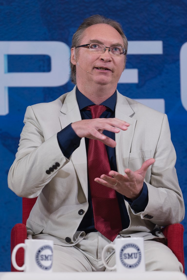 “#Blockchain…gives you the option of how you want to decentralise it or how you want to govern it.” Assoc Prof Paul Griffin, <a href="/sgsmu/">Singapore Management University</a>. Watch more on bit.ly/2Df3sBf #CNAPerspectives Innovate First Regulate Later: #BlockchainsforSocialGood. Photo credit:<a href="/sgSMU/">Singapore Management University</a>