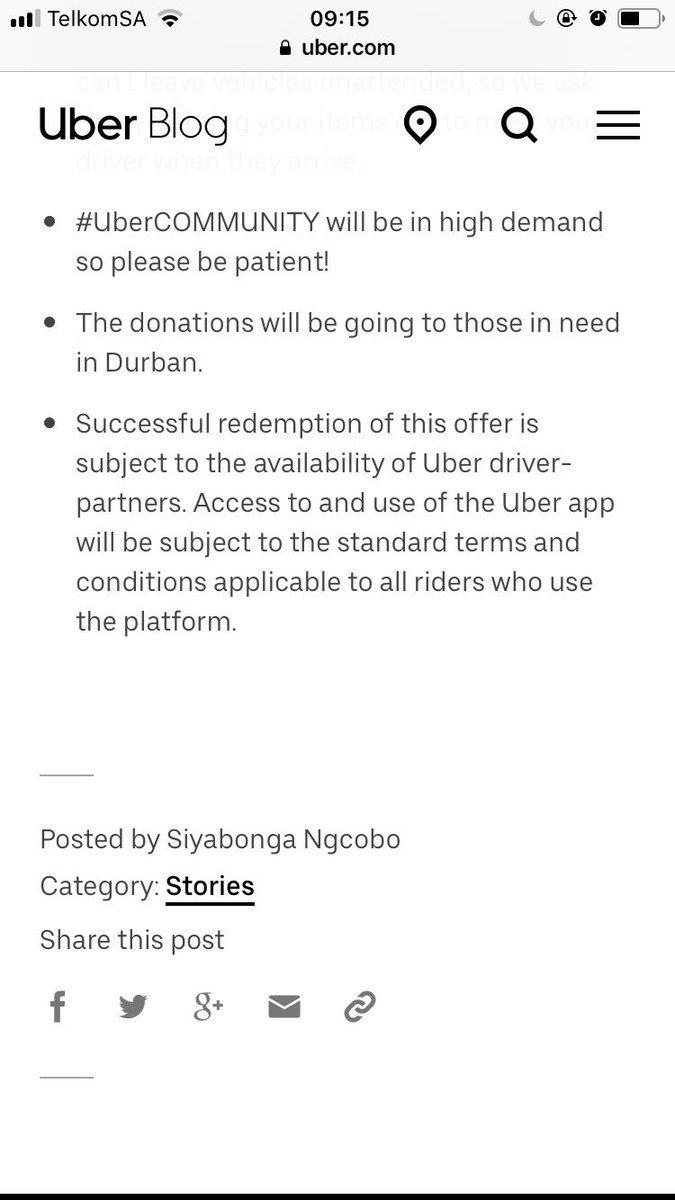 tumisole's tweet photo. #CountryDuty
#DurbanFloods
#UberCOMMUNITY
Herewith how the riders can assist with donations through their @Uber_RSA app https://t.co/0GduvtCs8Z