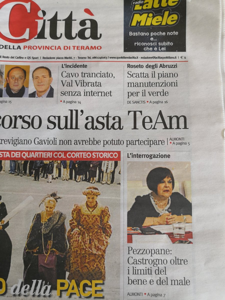 vincenzodinanna's tweet photo. #Abruzzo #Teramo: "Il #carcere di #Castrogno, oltre i limiti del bene e del male" . Rassegna stampa sulla presentazione dell'interrogazione proposta da @stefaniapezzopa ad @AlfonsoBonafede @AglAbruzzi @rocco_ciotti @RADIOCARCERE @ilmessaggeroit @cittaquotidiano @Il_Centro https://t.co/GsIKMpmcWp