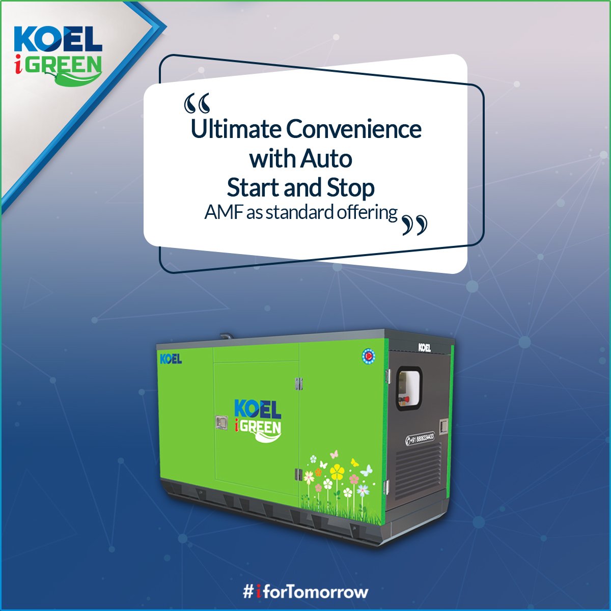 phoenixgensets's tweet photo. KOEL iGreen gensets comes with an Auto Main Failure panel which are specifically designed to deliver ultimate convenience to user.

To know more visit us at https://t.co/oHr1UDBkuK  or Call us at 805626662. 

#chennai #Tamilnadu #kanchipuram #vellore #tiruvallur https://t.co/GZE0Cv34GT