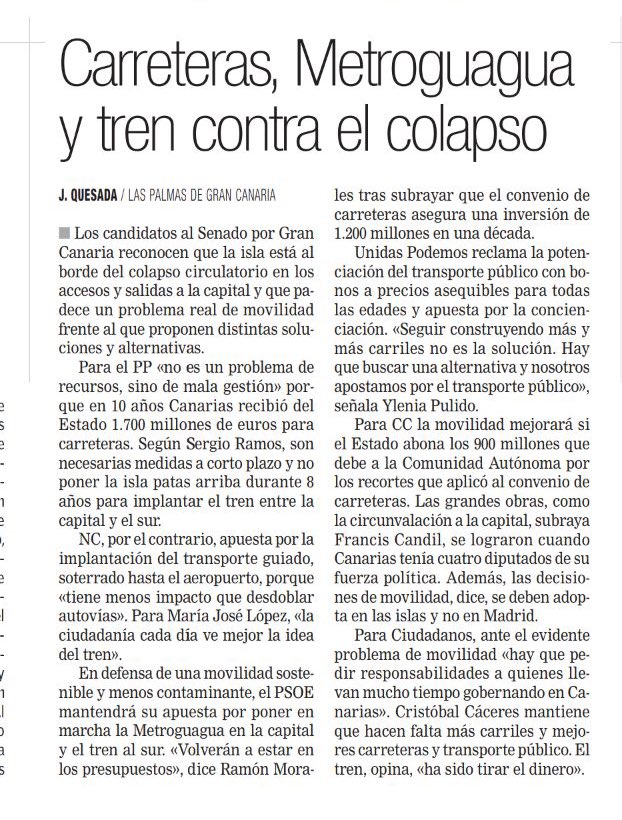 📰 No nos cansaremos de repetirlo. El #Senado debe ponerse al servicio de la gente y dejar de ser un lugar utilizado pare el aforamiento político. 

Aquí les dejo mi entrevista en <a href="/canarias7/">Canarias7</a>👇🏻

#LaHistoriaLaEscribesTú #28A 💜
