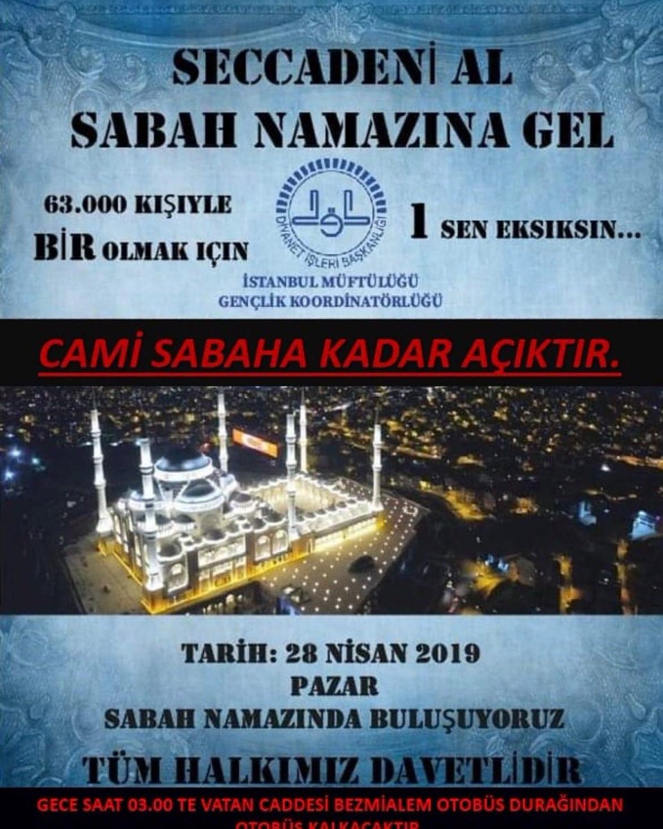 1yol_'s tweet photo. Sana inat olsun diye, sayende Çamlıca Camisini dolduracaklar

Bu sevap sana yeter..
Büyüksün @T_Karamollaoglu :)
#perşembe https://t.co/n6a0994Nh8