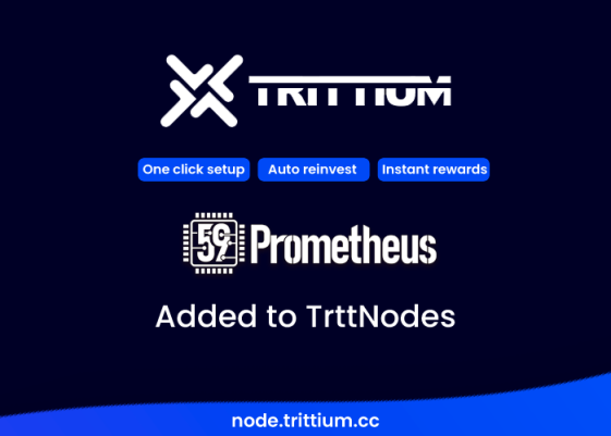 59Prometheus's tweet image. 📌#Prometheus59 is listed on #trittium Instant Masternode Service!

⚙️Sign up on node.trittium.cc and invest as low as 💶10 EUR! 

++2-Clicks investment  
+++ No tech Knowledge needed  
+++ Auto Reinvest
+++ Low fees

#P59 #trittium #crypto #cryptocurrency #altcoin #power