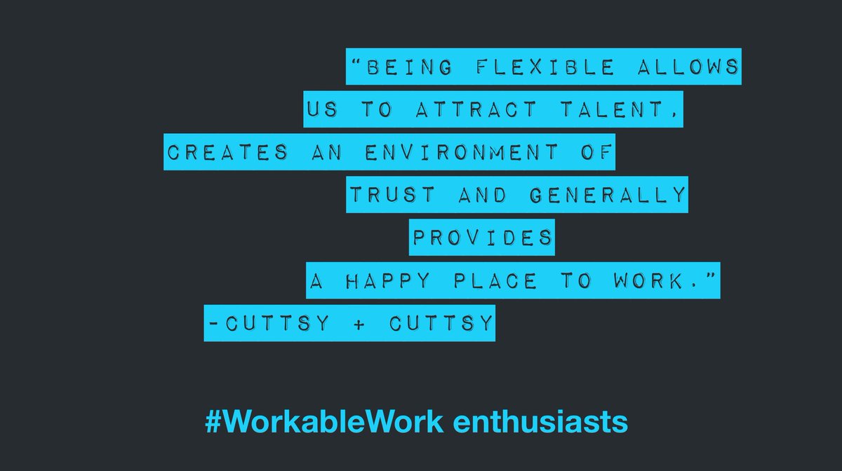 letsgetflexing's tweet image. “Being flexible allows us to attract talent, creates an environment of trust and generally provides a happy place to work.” @MathewCutts, Director of @cuttsyandcuttsy.
Full interview 👇.
#WorkableWork #flexibleworking
buff.ly/2XRgg9A