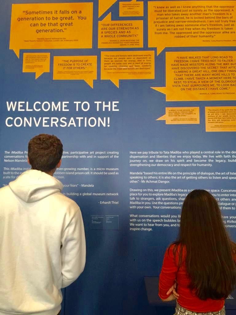 Good morning! It's a great day to have a conversation for change.

These photos are from our site at the <a href="/Iziko_Museums/">Iziko_Museums</a>​'s South African Museum in Cape Town. This site is surrounded by an amazing Nelson Mandela-themed exhibition. imadiba.com @nelsonmandela