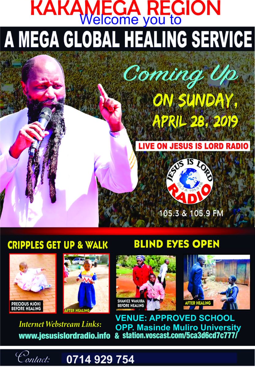 Sarah83259210's tweet photo. Those in kakamega and it's surrounding run for your healing.
#AtOneDecree https://t.co/ACdNnDXnmN